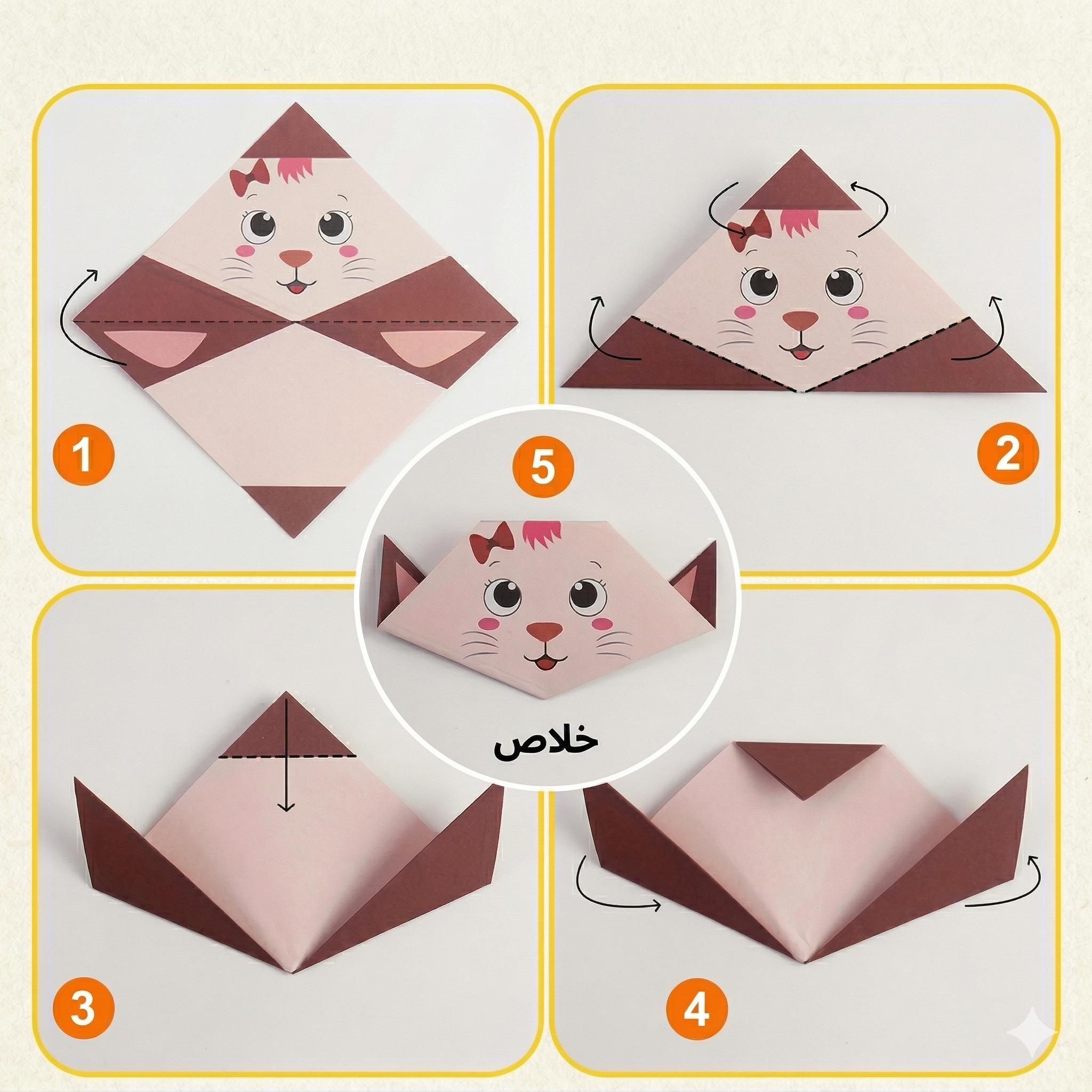 طريقة صنع قطة — خطوة بخطوة